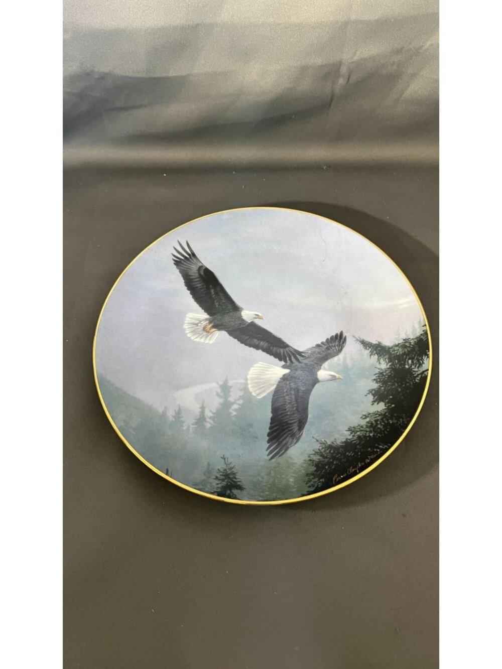 Wild Wings Collector Plate "Above The Mist" By Persis Weirs